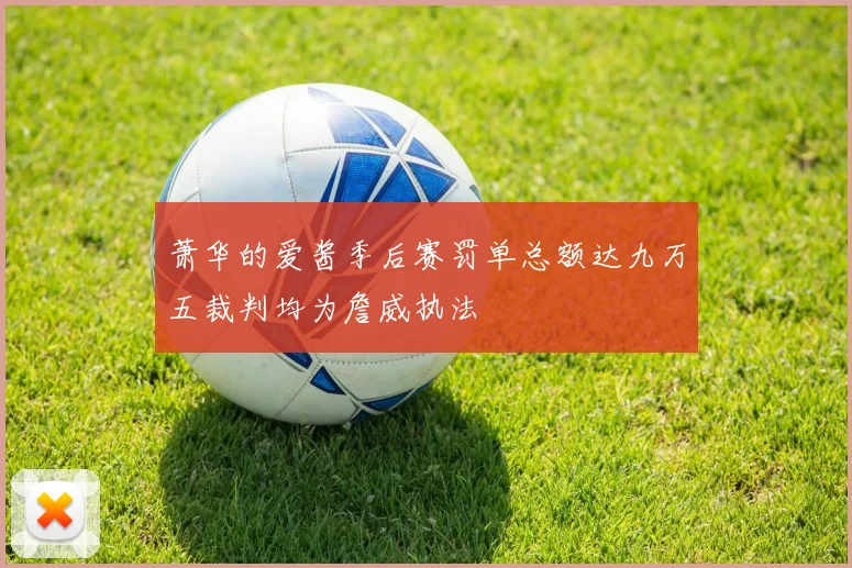 萧华的爱酱季后赛罚单总额达九万五裁判均为詹威执法
